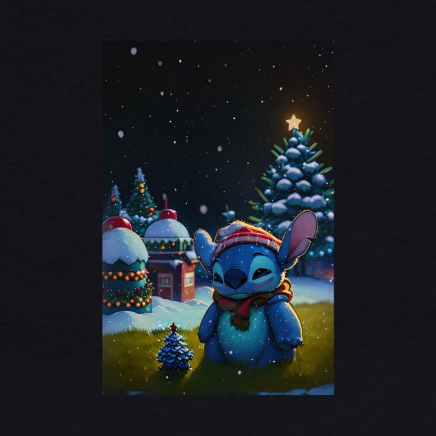 Stitch christmas eve by cloudart2868